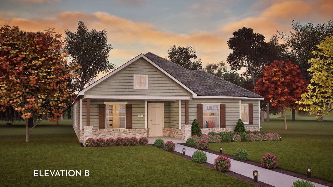 Representative exterior photo of a completed home built from the Crockett by CastleRock Communities in Paramount, Kyle, TX (Image 2).