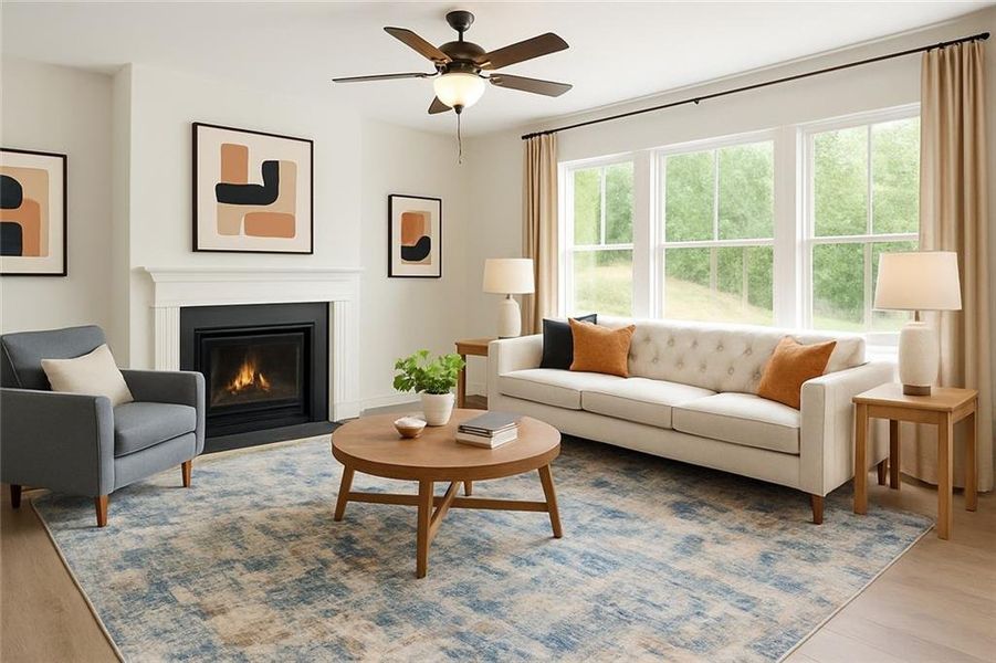 Furnished interior view inside a new home in The Hills at Cedar Creek, Winder (Image 9).