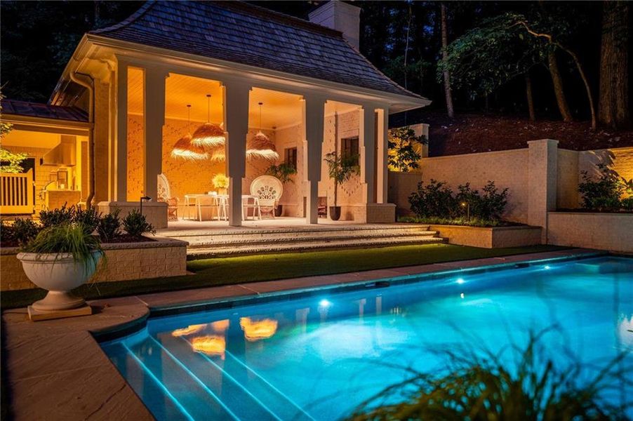 Exterior details and patio area of a home in , Atlanta (Image 30).