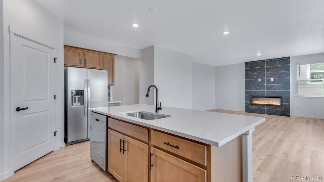 Furnished interior view inside a new home in Trails at Crowfoot, Parker (Image 12).