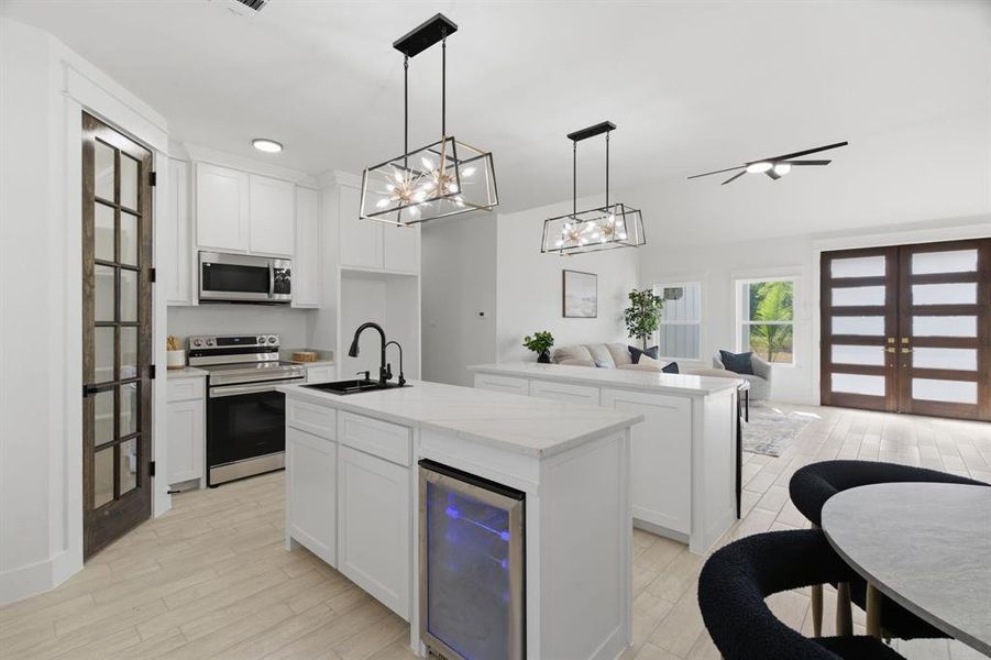 Furnished interior view inside a new home in , Joshua (Image 10).