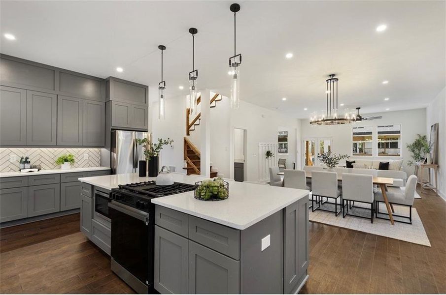 Furnished interior view inside a new home in , Atlanta (Image 20).