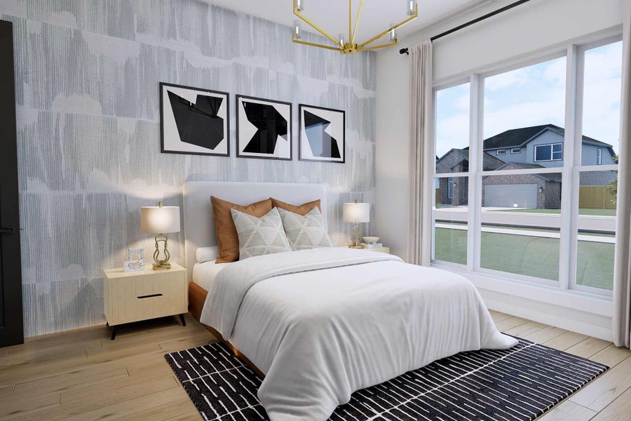 Representative furnished interior of a home built from the The Flower Mound by David Weekley Homes in La Cima, San Marcos (Image 4).