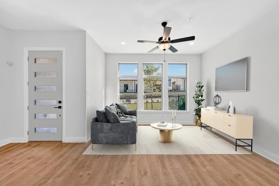 Furnished interior view inside a new home in Hillside at Las Colinas, Irving (Image 11).