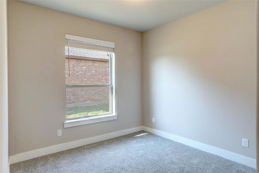 Carpeted spare room with baseboards Carpeted spare room with baseboards