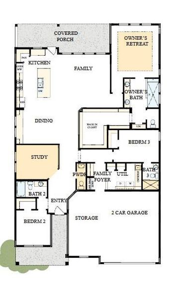 2D floor plan layout of this home in Encore at Streamside - Tradition Series, Waxhaw, NC (Image 2). 2D floor plan layout of this home in Encore at Streamside - Tradition Series, Waxhaw, NC (Image 2).