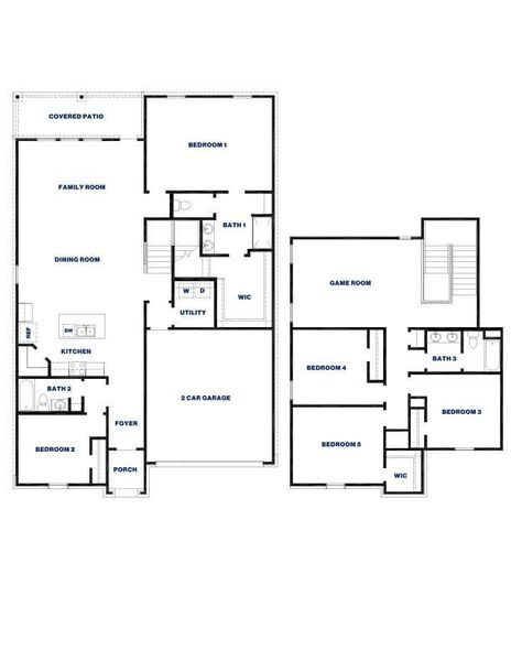 2D floor plan layout of this home in The Canopies, Splendora, TX (Image 2). 2D floor plan layout of this home in The Canopies, Splendora, TX (Image 2).