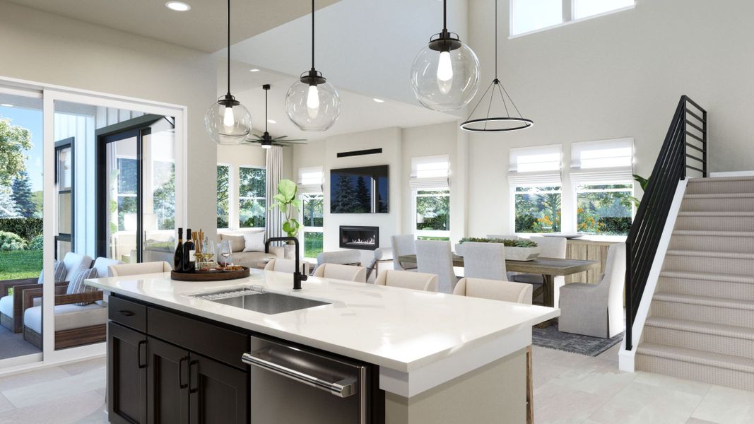 Representative furnished interior of a home built from the 3 by Trumark Homes in RainDance, Windsor (Image 9).