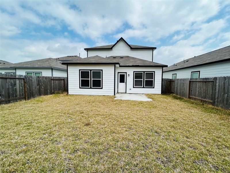 Exterior details and patio area of a home in Barrett Crossing, Crosby (Image 3). Exterior details and patio area of a home in Barrett Crossing, Crosby (Image 3).