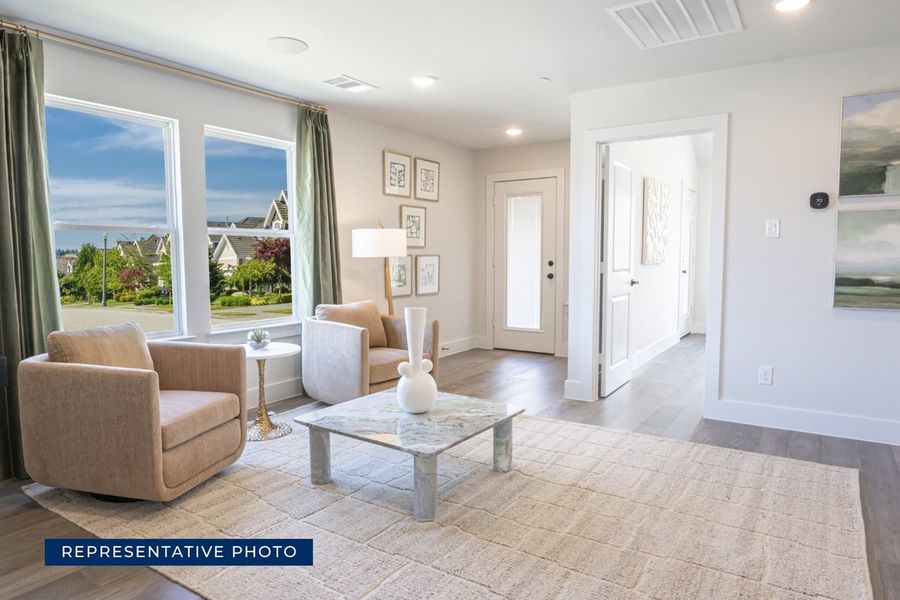 Representative furnished interior of a home built from the Acacia R by First Texas Homes in The Abbey at Mercer Crossing, Farmers Branch (Image 16).