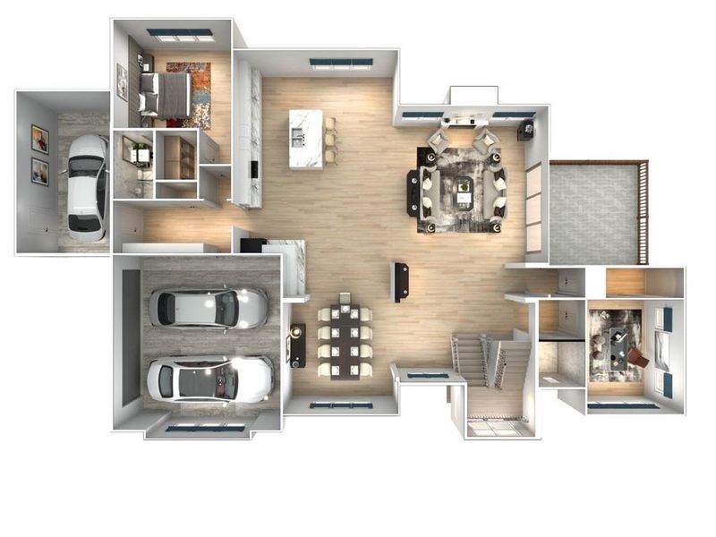 2D floor plan layout of this home in Timber Rock Manor, Cumming, GA (Image 39).