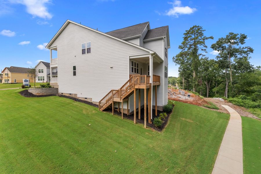 Exterior details and patio area of a home in Lakeside Saluda, Greenville (Image 3).