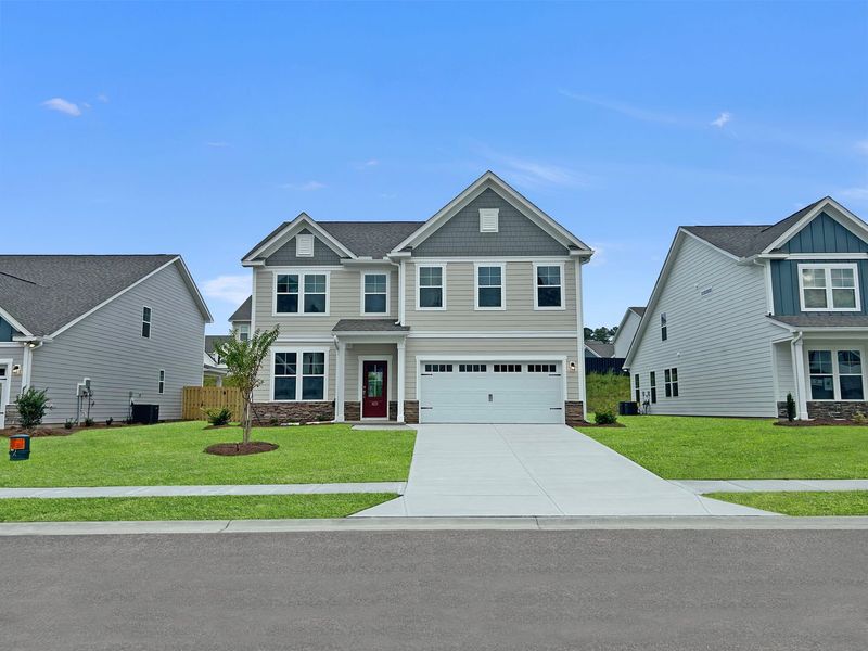Representative exterior photo of a completed home built from the The Kershaw by Stanley Martin Homes in Riverside Ridge, Lawrenceville, GA (Image 107).