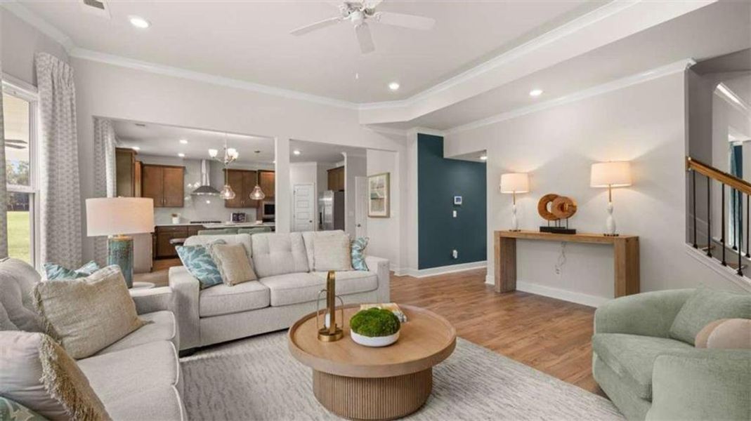 Furnished interior view inside a new home in Heritage Pointe, Senoia (Image 38).