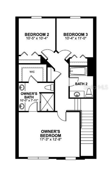 2D floor plan layout of this home in Emerson Pointe, Apopka, FL (Image 4).