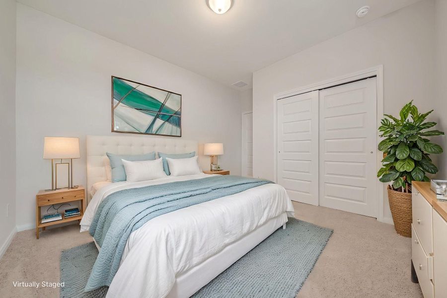 Bedroom on second level. Bedroom on second level.