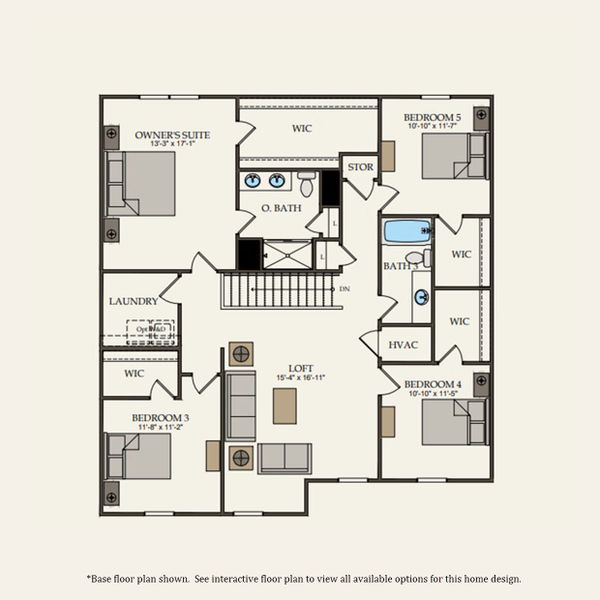 2D floor plan layout for the Whimbrel by Centex in Muller Ridge, Blythewood, SC (Image 4).