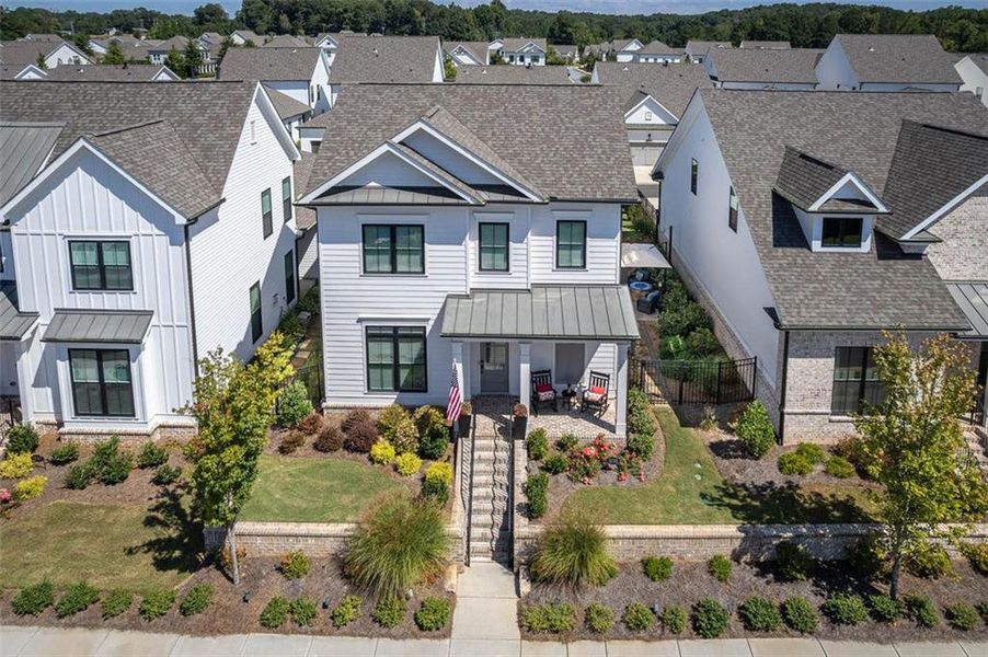 Front exterior of a new home in Idylwilde, Canton, GA, highlighting curb appeal (Image 26).