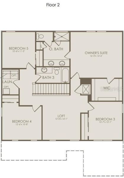 2D floor plan layout of this home in Winding Meadows, Apopka, FL (Image 2). 2D floor plan layout of this home in Winding Meadows, Apopka, FL (Image 2).