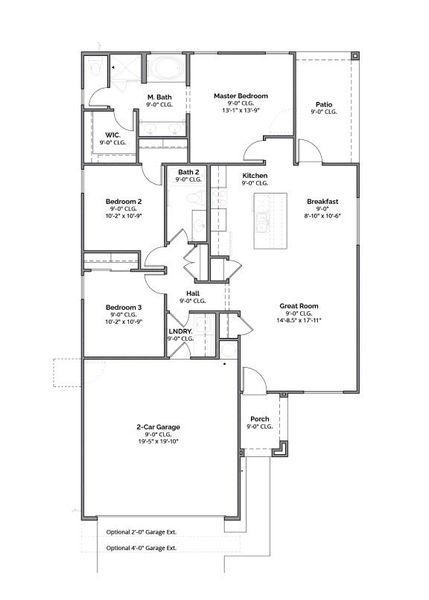 2D floor plan layout for the Plan 3510 by Scott Communities in The Views at Rancho Cabrillo, Peoria, AZ (Image 4). 2D floor plan layout for the Plan 3510 by Scott Communities in The Views at Rancho Cabrillo, Peoria, AZ (Image 4).