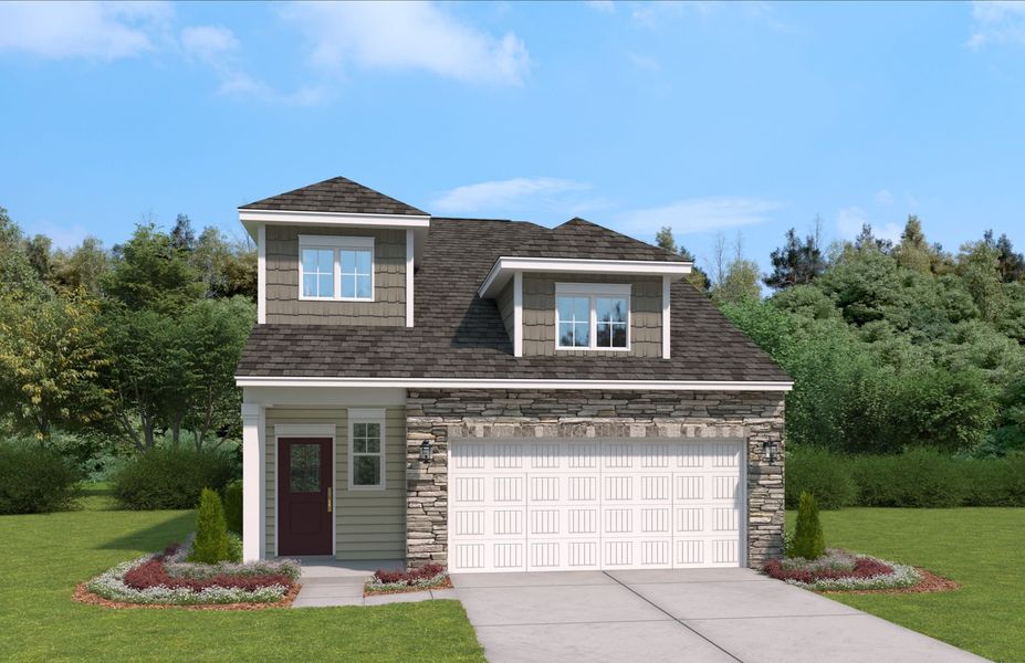 Representative exterior photo of a completed home built from the The Cade by Stanley Martin Homes in Bridgeport Single Family Homes, Greenville, SC (Image 2).