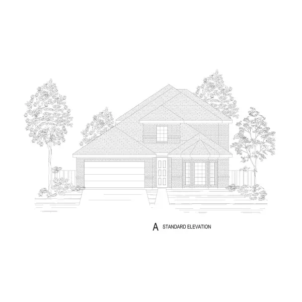 Representative rendering of the exterior for the Edgestone F by First Texas Homes (Image 3).