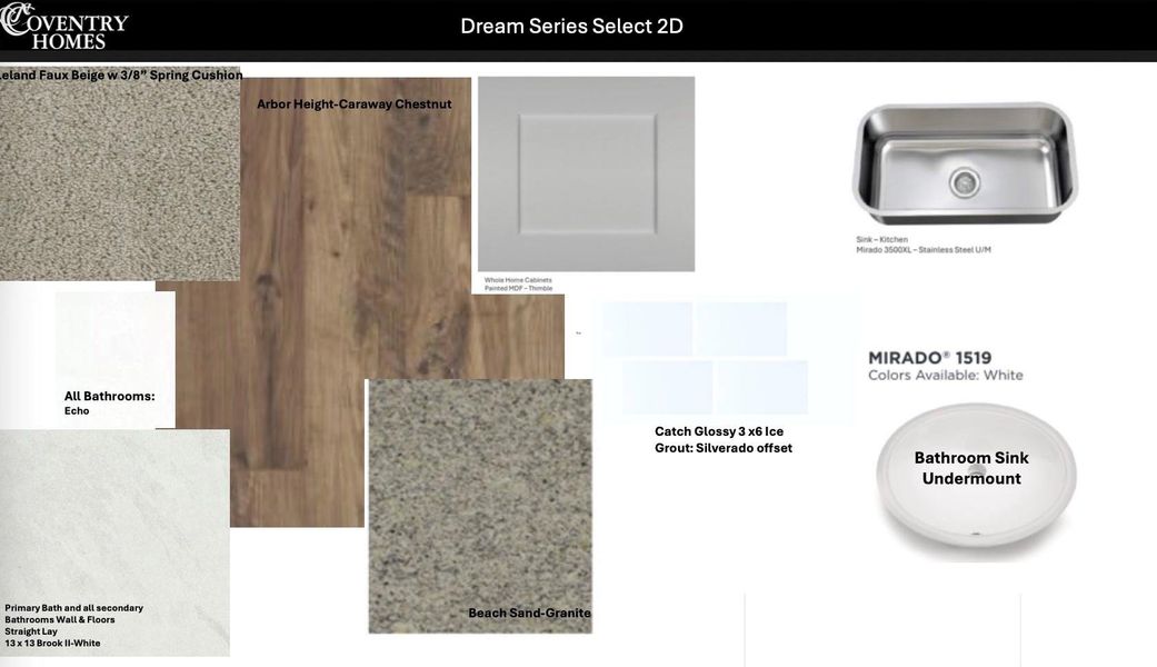 Sample of building materials used in homes in Windcress, Cove (Image 3). Sample of building materials used in homes in Windcress, Cove (Image 3).