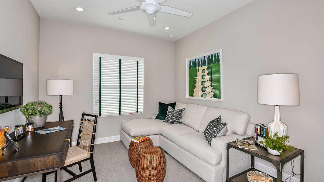 Furnished interior view inside a new home in SkySail Real Estate and Homes for Sale in Naples, FL - Neal Communities, Naples (Image 8).