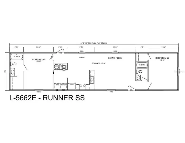2D floor plan layout of this home in , Bronson, FL (Image 3).