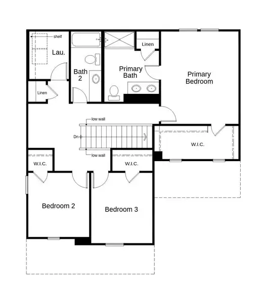 2D floor plan layout of this home in Freeman Farms, Youngsville, NC (Image 4).