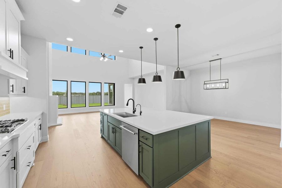 Furnished interior view inside a new home in Bridgeland 50′, Cypress (Image 11).