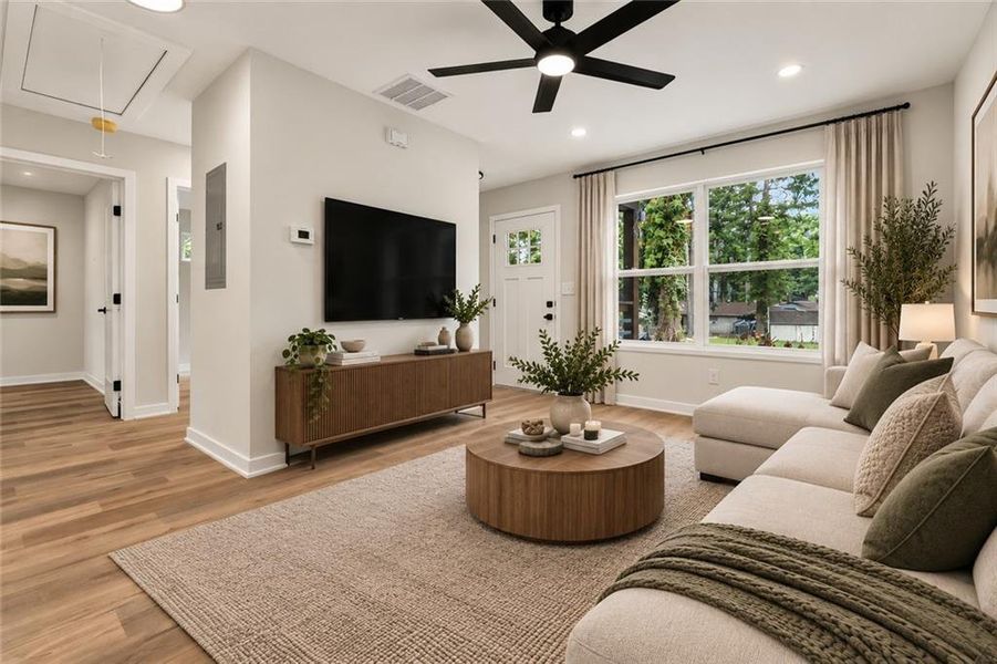 Furnished interior view inside a new home in , Atlanta (Image 14). Furnished interior view inside a new home in , Atlanta (Image 14).