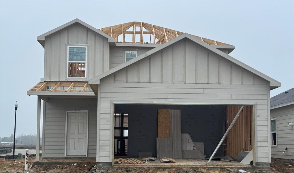 In-progress construction of a new home in Maple Heights, Porter, TX (Image 20).