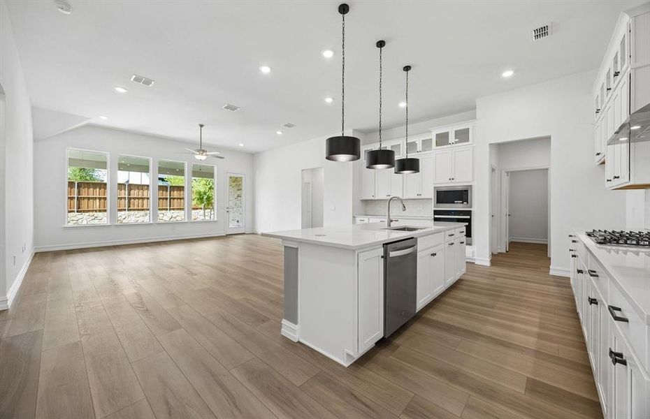 Open concept kitchen