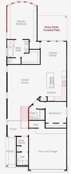 2D floor plan layout of this home in Candela, Richmond, TX (Image 3).