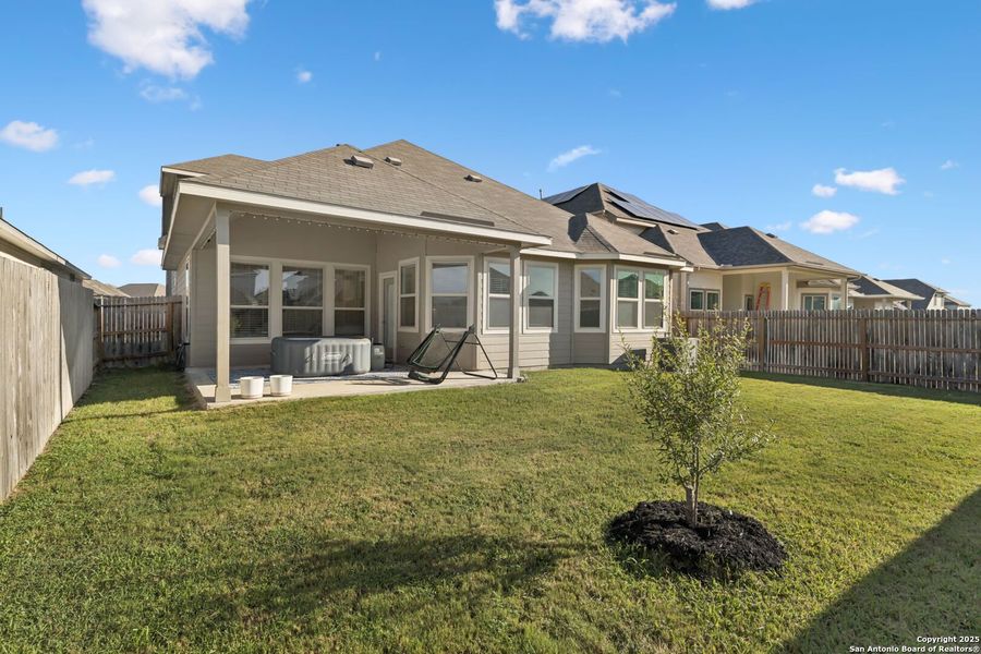 Front exterior of a new home in Rhine Valley, Schertz, TX, highlighting curb appeal (Image 2).