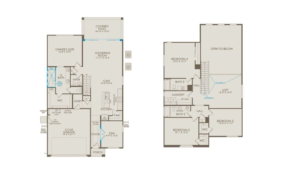 2D floor plan layout of this home in Upper Canyon, Phoenix, AZ (Image 3).