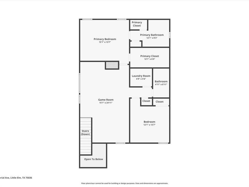 2D floor plan layout of this home in Royal Court, Little Elm, TX (Image 3). 2D floor plan layout of this home in Royal Court, Little Elm, TX (Image 3).