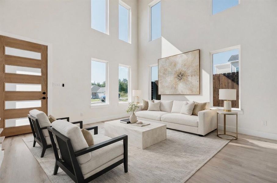 Furnished interior view inside a new home in , Dallas (Image 13).