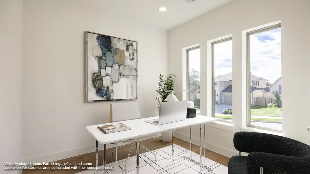 Furnished interior view inside a new home in Wolf Ranch, Georgetown (Image 7).