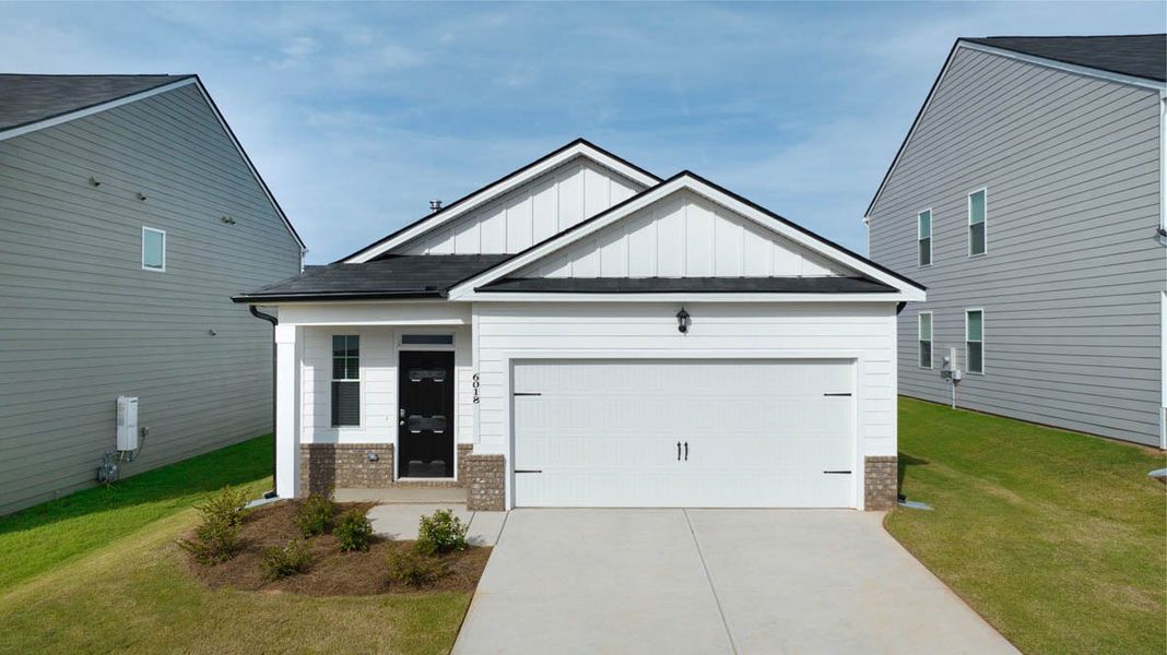 Representative exterior photo of a completed home built from the Burke by D.R. Horton in The Abbey at Trolley Run Station, Aiken, SC (Image 2).