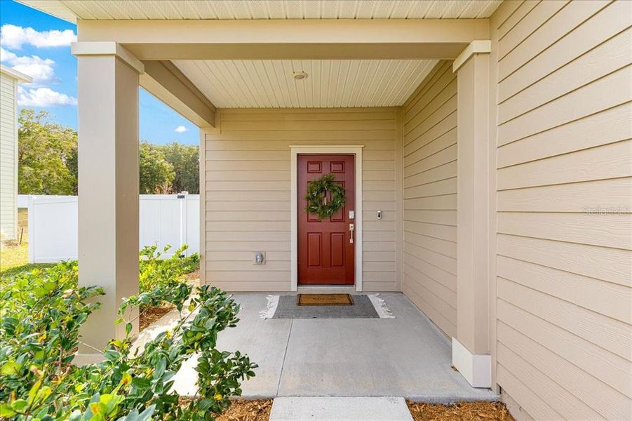 Exterior details and patio area of a home in Millwood: Millwood Estates - The Enclave, Ocala (Image 31). Exterior details and patio area of a home in Millwood: Millwood Estates - The Enclave, Ocala (Image 31).