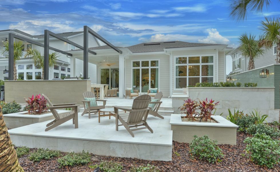 Exterior details and patio area of a home in Seabrook Village II, Ponte Vedra (Image 3). Exterior details and patio area of a home in Seabrook Village II, Ponte Vedra (Image 3).