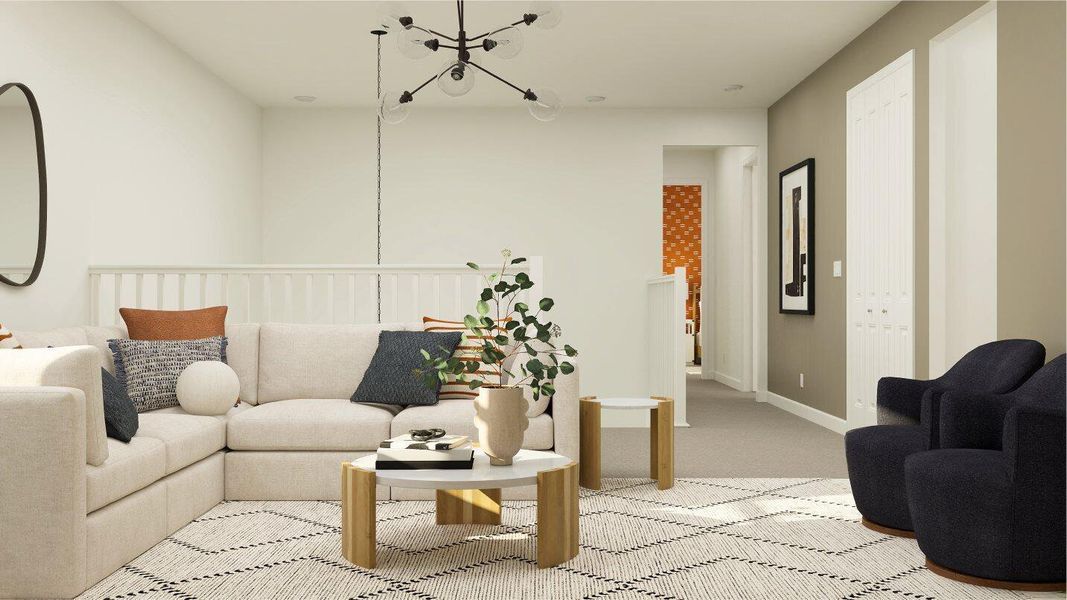 Furnished interior view inside a new home in Arden: The Providence Collection, Loxahatchee (Image 6).