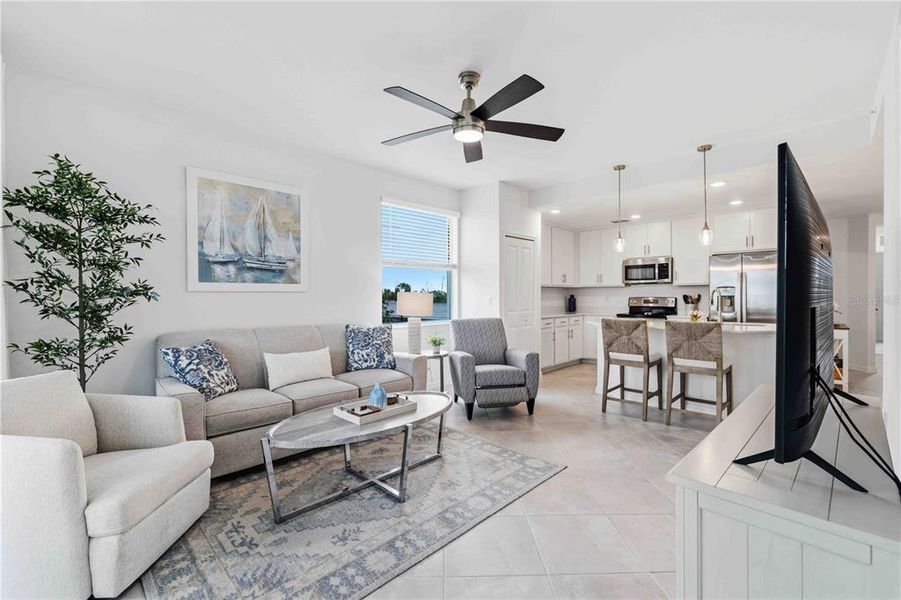 Furnished interior view inside a new home in Wellen Park Golf & Country Club, Venice (Image 10).