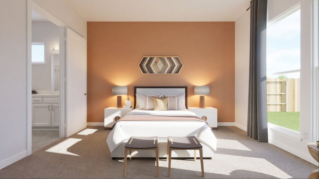 Representative furnished interior of a home built from the Hannah by New Home Co. in Winfrey Estates, Tomball (Image 12).