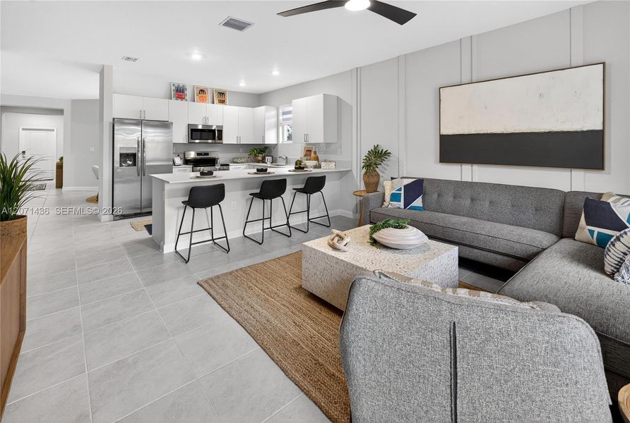 Furnished interior view inside a new home in Acacia Groves, Miami (Image 6).