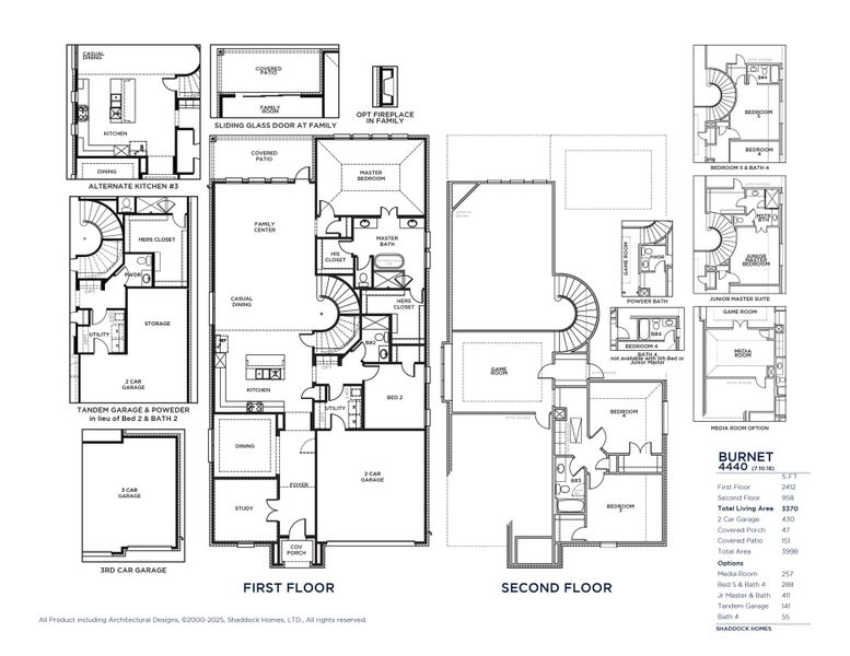 2D floor plan layout for the Burnet - SH 4440 by Shaddock Homes in Inspiration - Grace Village, St. Paul, TX (Image 3). 2D floor plan layout for the Burnet - SH 4440 by Shaddock Homes in Inspiration - Grace Village, St. Paul, TX (Image 3).