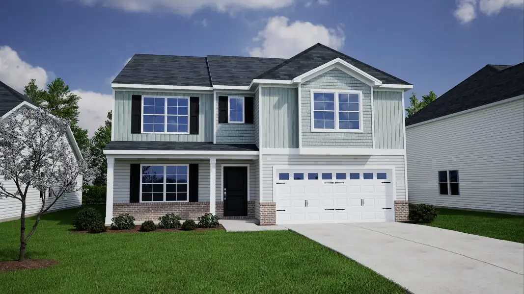 Representative exterior photo of a completed home built from the Wilkinson - Genesis Value Collection by Mungo Homes in Fairfield Place East and West, Chesnee, SC (Image 32).