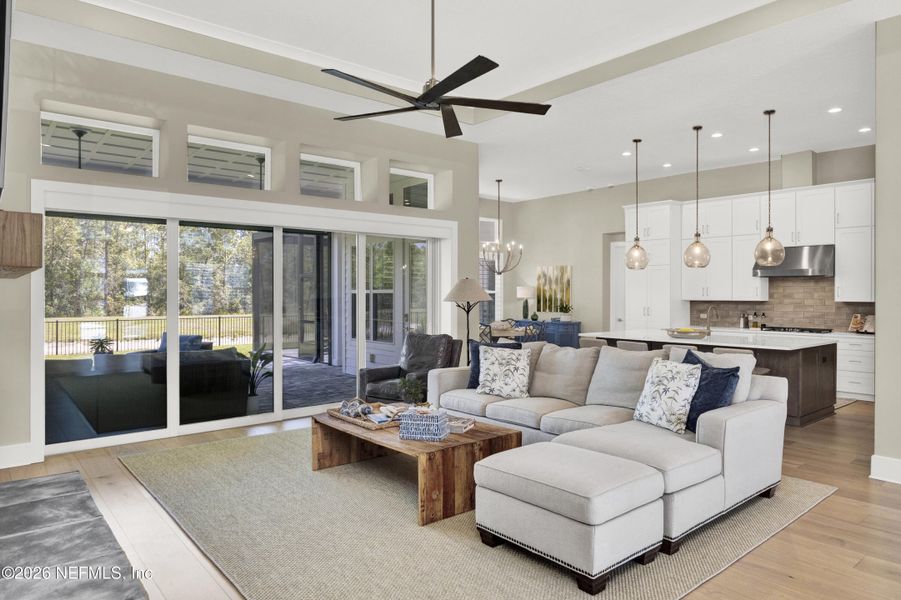Furnished interior view inside a new home in Nocatee, Ponte Vedra (Image 9). Furnished interior view inside a new home in Nocatee, Ponte Vedra (Image 9).